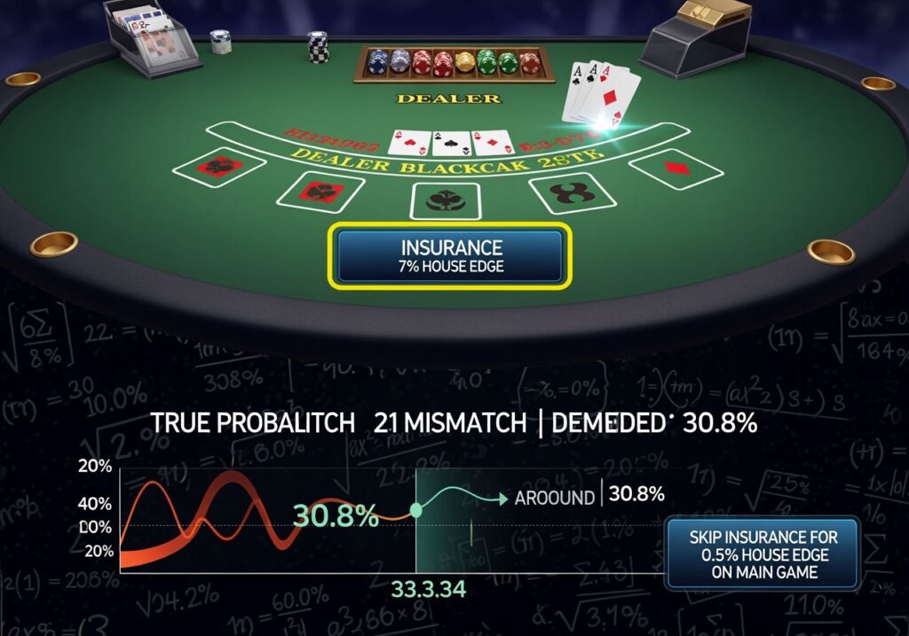 Blackjack Insurance Bet House Edge Calculation US
