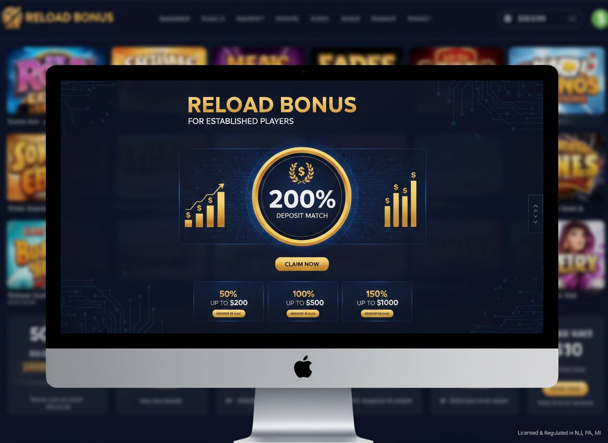 Reload Bonus Percentage Offers for US Casino Players